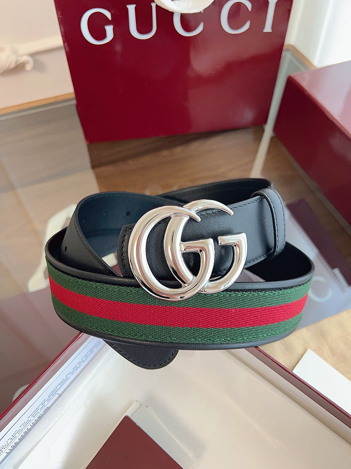 グッチ アウトレット店舗 GUCCI ダブルGバックル 40mm GGスプリームキャンバス リバーシブルベルト 2702256 グッチ ベルト メンズ ビジネス - 画像 (3)