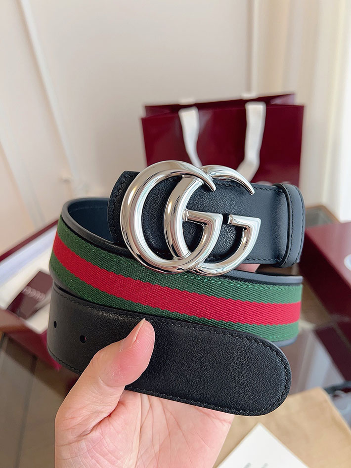グッチ アウトレット店舗 GUCCI ダブルGバックル 40mm GGスプリームキャンバス リバーシブルベルト 2702256 グッチ ベルト メンズ ビジネス - 画像 (2)