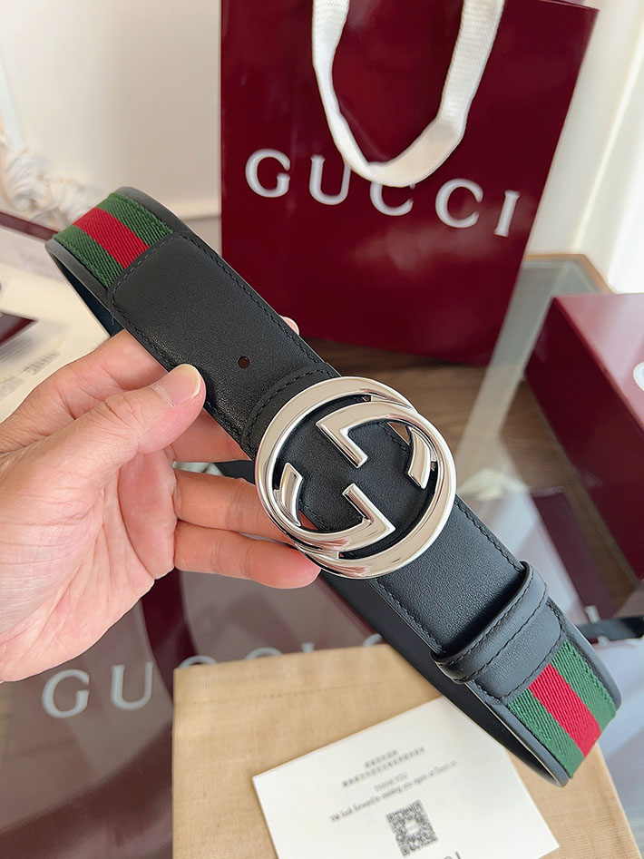 グッチ アウトレット店舗 GUCCI ダブルGバックル 40mm GGスプリームキャンバス リバーシブルベルト 2702257 グッチ ベルト アウトレット 価格 - 画像 (8)