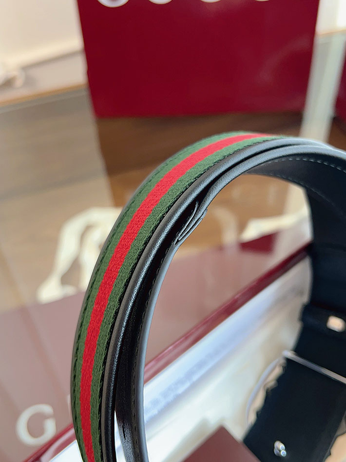 グッチ アウトレット店舗 GUCCI ダブルGバックル 40mm GGスプリームキャンバス リバーシブルベルト 2702257 グッチ ベルト アウトレット 価格 - 画像 (4)