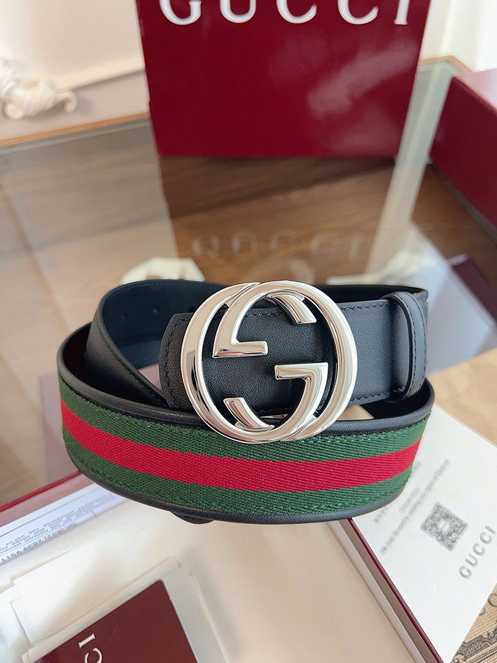 グッチ アウトレット店舗 GUCCI ダブルGバックル 40mm GGスプリームキャンバス リバーシブルベルト 2702257 グッチ ベルト アウトレット 価格 - 画像 (3)