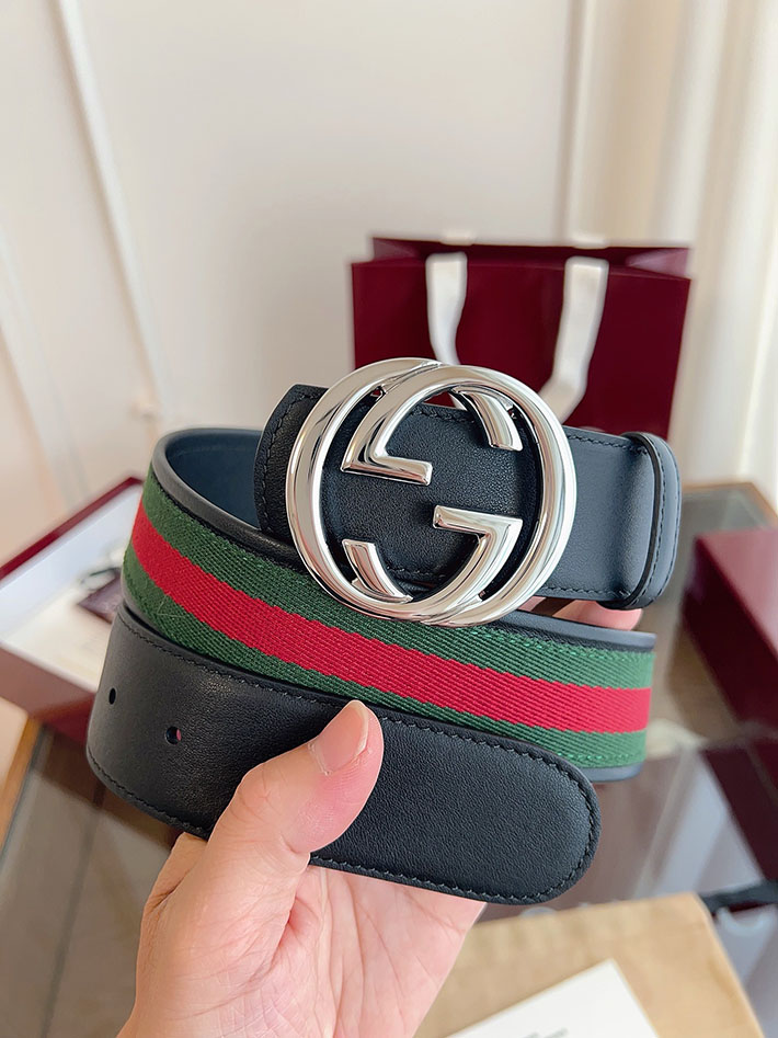 グッチ アウトレット店舗 GUCCI ダブルGバックル 40mm GGスプリームキャンバス リバーシブルベルト 2702257 グッチ ベルト アウトレット 価格 - 画像 (2)
