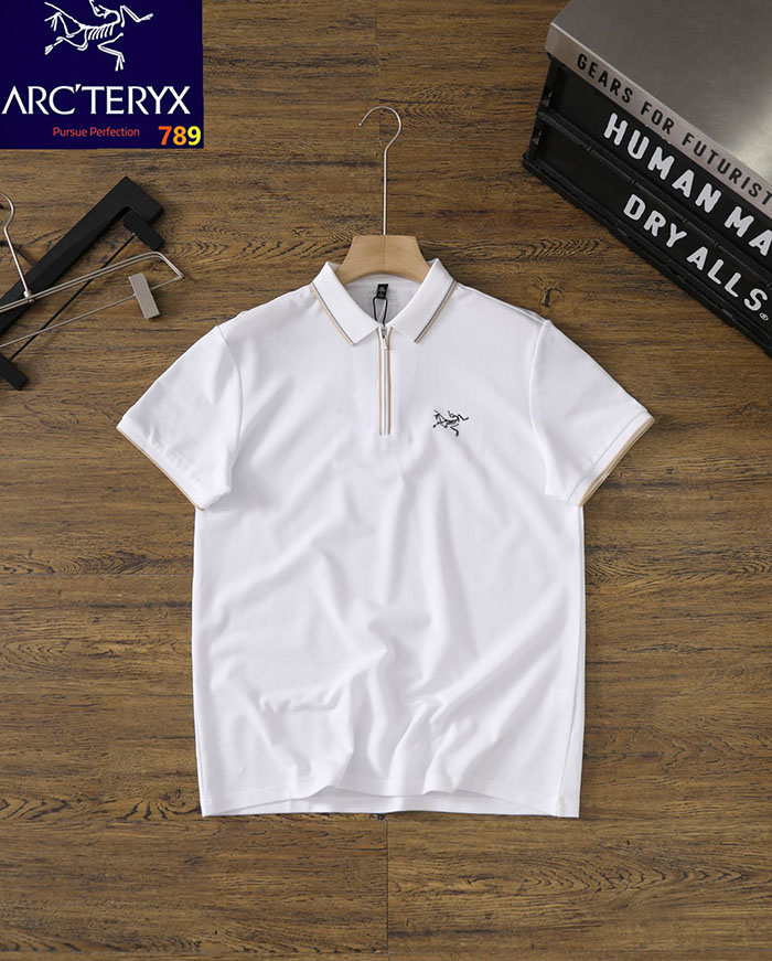 アークテリクス 服 コピー 人気店 ARC'TERYX 26ssメンズ カジュアル 半袖ハーフジップポロシャツ 高級 JP4649(644) アークテリクス ポロシャツ メンズ 白 - 画像 (2)