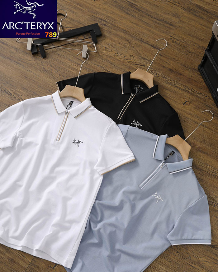 アークテリクス 服 コピー 人気店 ARC'TERYX 26ssメンズ カジュアル 半袖ハーフジップポロシャツ 高級 JP4649(644) アークテリクス ポロシャツ メンズ 白 - 画像 (8)