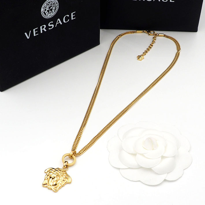 ヴェルサーチ アウトレット店舗 VERSACE ヴェルサーチ ネックレス メデューサ 3連チェーン グレカリング 2701739 ヴェルサーチ ネックレス メンズ - 画像 (9)