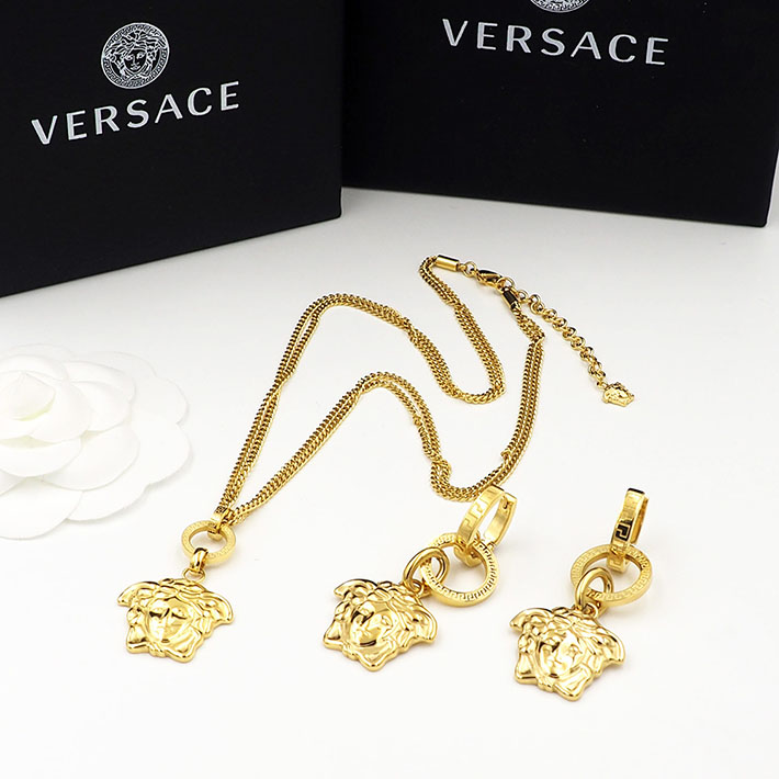 ヴェルサーチ アウトレット店舗 VERSACE ヴェルサーチ ネックレス メデューサ 3連チェーン グレカリング 2701739 ヴェルサーチ ネックレス メンズ - 画像 (7)