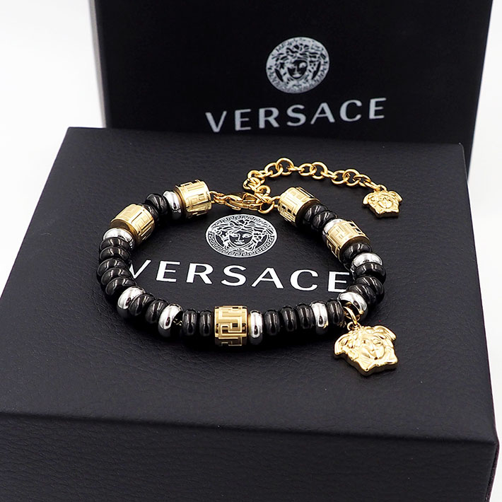 ヴェルサーチ アウトレット店舗 VERSACE ヴェルサーチ メデューサチャーム付き ビーズ ブレスレット 2701744 ヴェルサーチ ブレスレット メデューサ - 画像 (5)