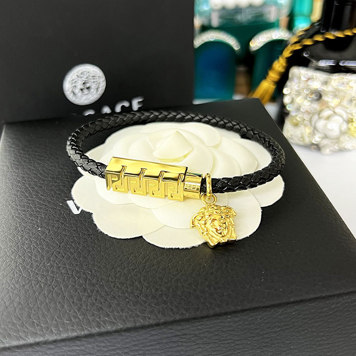 ヴェルサーチ アウトレット店舗 VERSACE ヴェルサーチ ブレスレット メドゥーサ ブレイド レザー 2701746 ヴェルサーチ ブレスレット ゴールド - 画像 (7)