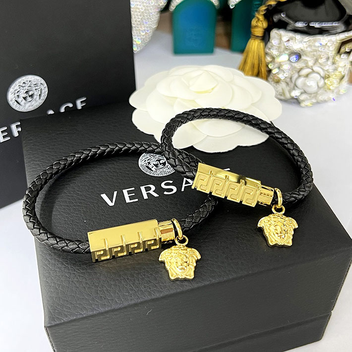 ヴェルサーチ アウトレット店舗 VERSACE ヴェルサーチ ブレスレット メドゥーサ ブレイド レザー 2701746 ヴェルサーチ ブレスレット ゴールド - 画像 (5)