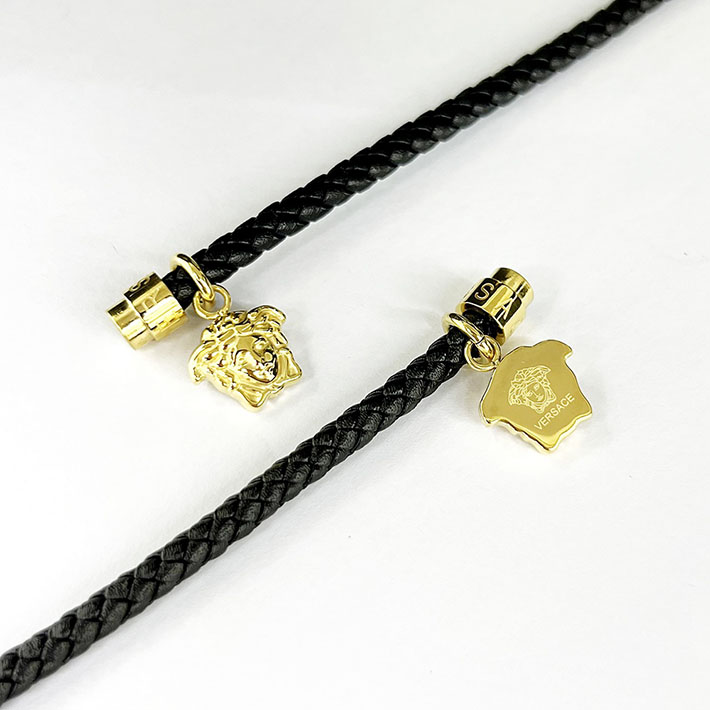 ヴェルサーチ アウトレット店舗 VERSACE ヴェルサーチ ブレスレット メドゥーサ ブレイド レザー 2701746 ヴェルサーチ ブレスレット ゴールド - 画像 (3)