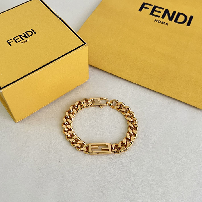 フェンディ アウトレット店舗 FENDI 安い メンズ FF チェーン リンク ブレスレット ゴールド 2701767 フェンディ ブレスレット 目黒蓮 - 画像 (4)