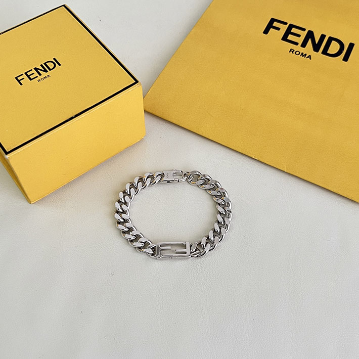 フェンディ アウトレット店舗 FENDI 安い ブレスレット BAGUETTE バゲット メンズ チェーン FFロゴ アクセサリー 2701768 フェンディ ブレスレット メンズ - 画像 (4)