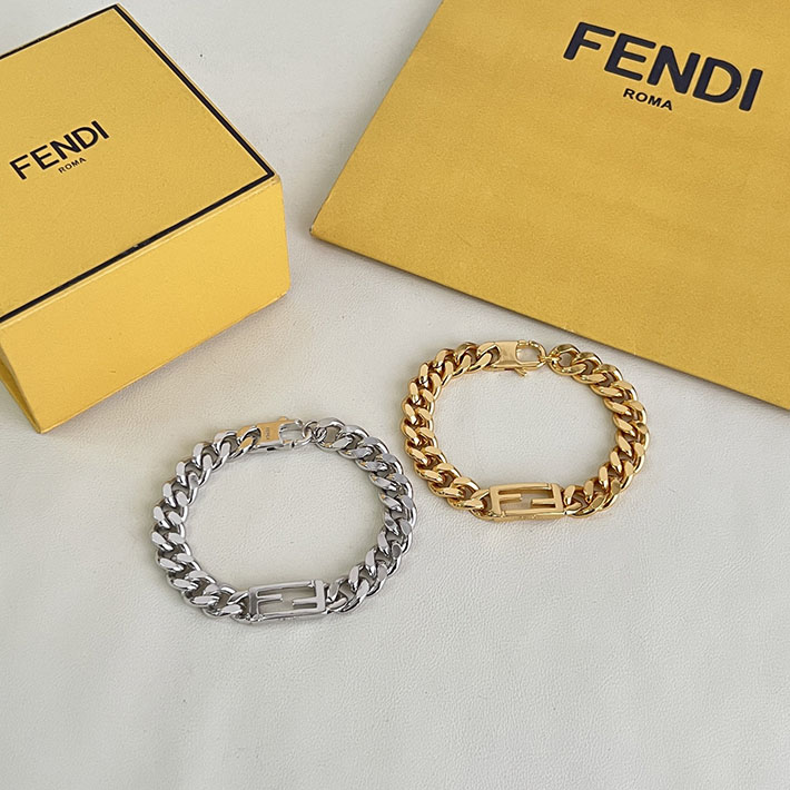 フェンディ アウトレット店舗 FENDI 安い ブレスレット BAGUETTE バゲット メンズ チェーン FFロゴ アクセサリー 2701768 フェンディ ブレスレット メンズ - 画像 (2)