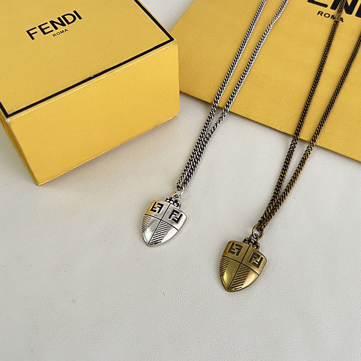 フェンディ アウトレット店舗 FENDI 安い ネックレス FFロゴ パヴェ オーロック ペンダント 2701774 フェンディ ネックレス シルバー - 画像 (2)