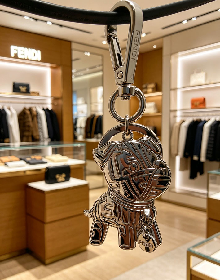 フェンディ アウトレット店舗 FENDI 安い Ito キーホルダー パラジウム仕上げメタル キーホルダー 7AP105AW21F0TH0 フェンディ キーホルダー メンズ - 画像 (5)