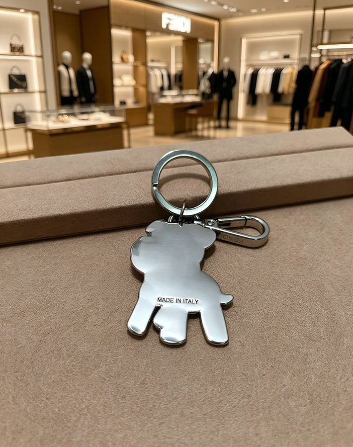 フェンディ アウトレット店舗 FENDI 安い Ito キーホルダー パラジウム仕上げメタル キーホルダー 7AP105AW21F0TH0 フェンディ キーホルダー メンズ - 画像 (3)