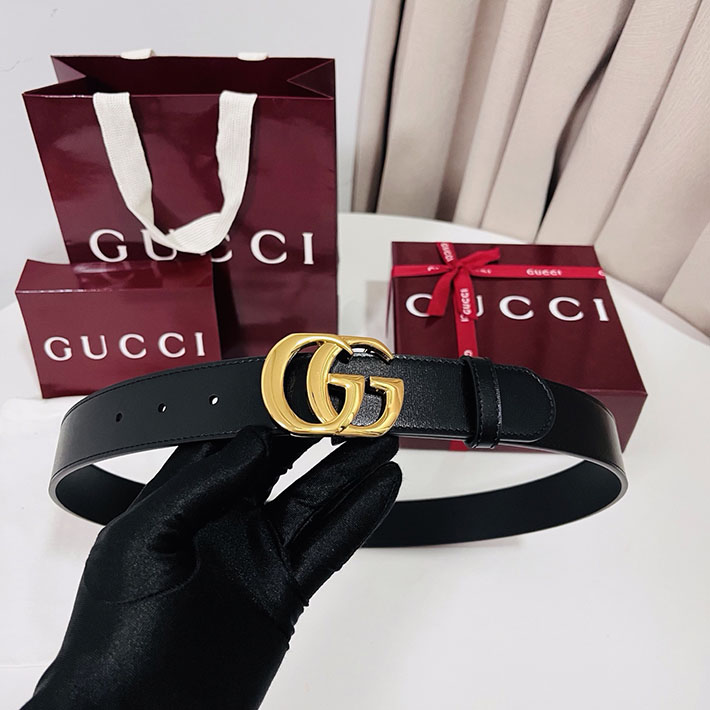 グッチ アウトレット店舗 GUCCI トーション ダブルG バックル ベルト レザー ブラック 2701896 グッチ ベルト セール - 画像 (6)