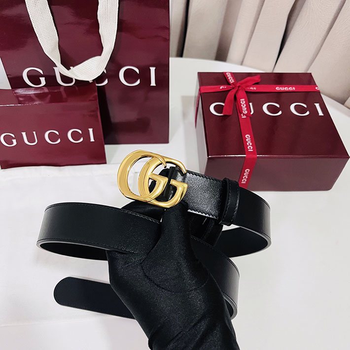 グッチ アウトレット店舗 GUCCI トーション ダブルG バックル ベルト レザー ブラック 2701896 グッチ ベルト セール - 画像 (5)