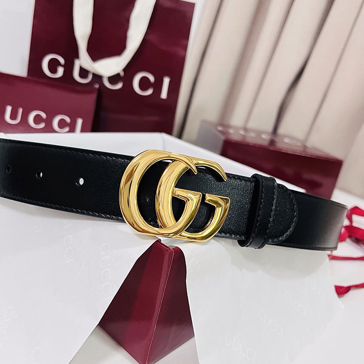 グッチ アウトレット店舗 GUCCI トーション ダブルG バックル ベルト レザー ブラック 2701896 グッチ ベルト セール - 画像 (3)