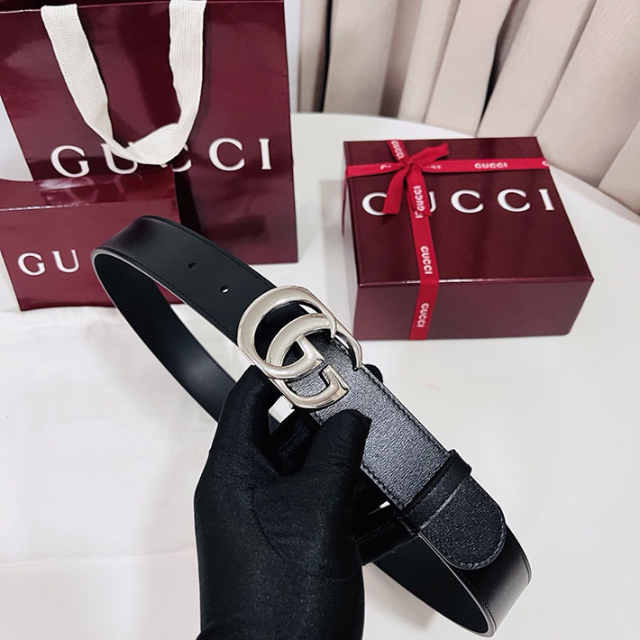 グッチ アウトレット店舗 GUCCI トーション ダブルG バックル ベルト レザー ブラック 2701897 グッチ ベルトバックル - 画像 (9)