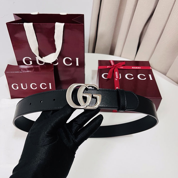 グッチ アウトレット店舗 GUCCI トーション ダブルG バックル ベルト レザー ブラック 2701897 グッチ ベルトバックル - 画像 (7)