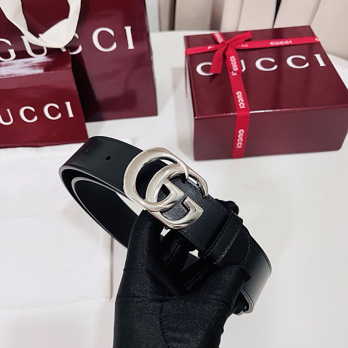 グッチ アウトレット店舗 GUCCI トーション ダブルG バックル ベルト レザー ブラック 2701897 グッチ ベルトバックル - 画像 (6)