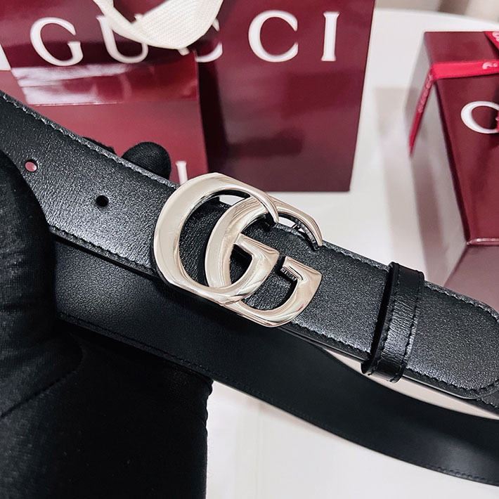 グッチ アウトレット店舗 GUCCI トーション ダブルG バックル ベルト レザー ブラック 2701897 グッチ ベルトバックル - 画像 (5)