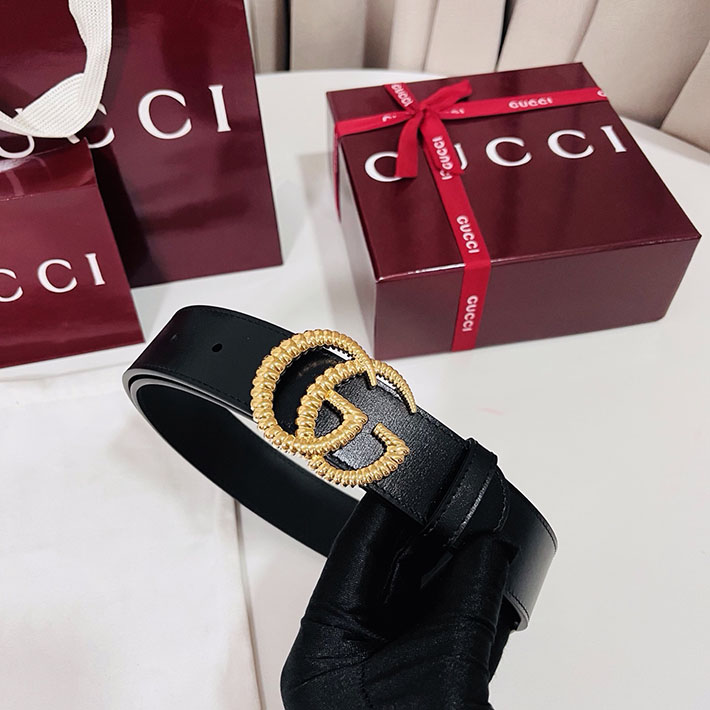 グッチ アウトレット店舗 GUCCI レザー ベルト トーション ダブルG バックル ブラック ゴールド金具 2701899 グッチ ベルト 安い - 画像 (7)