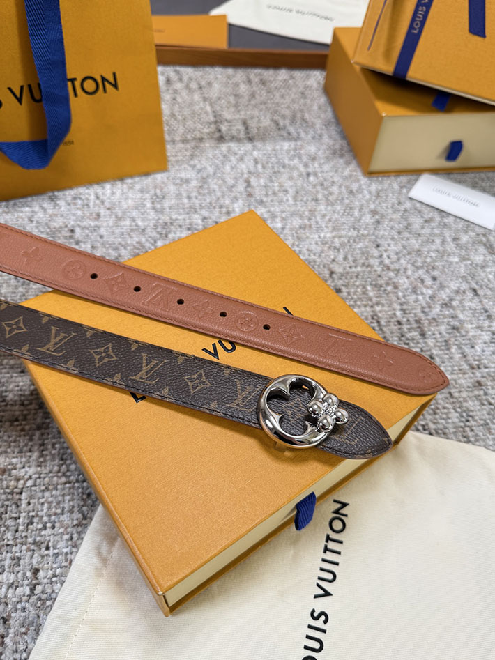 ルイヴィトン アウトレット店舗 LOUIS VUITTON モノグラム FLOWERGRAM ROUND 30MM REVERSIBLE BELT 2701910 ルイヴィトン ベルト レディース - 画像 (8)