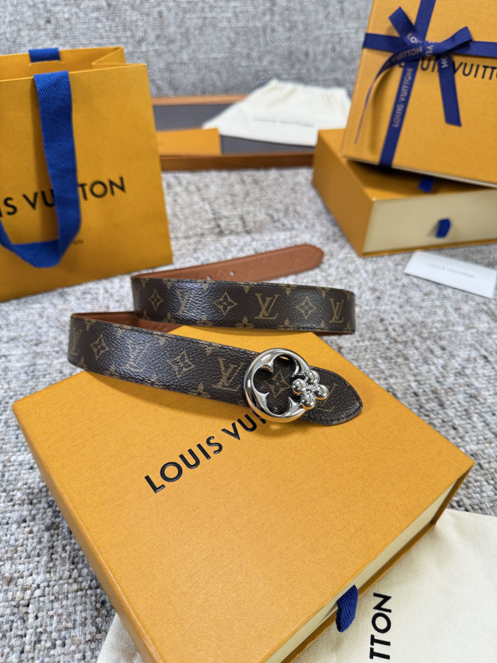 ルイヴィトン アウトレット店舗 LOUIS VUITTON モノグラム FLOWERGRAM ROUND 30MM REVERSIBLE BELT 2701910 ルイヴィトン ベルト レディース - 画像 (7)