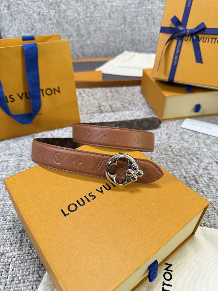 ルイヴィトン アウトレット店舗 LOUIS VUITTON モノグラム FLOWERGRAM ROUND 30MM REVERSIBLE BELT 2701910 ルイヴィトン ベルト レディース - 画像 (4)