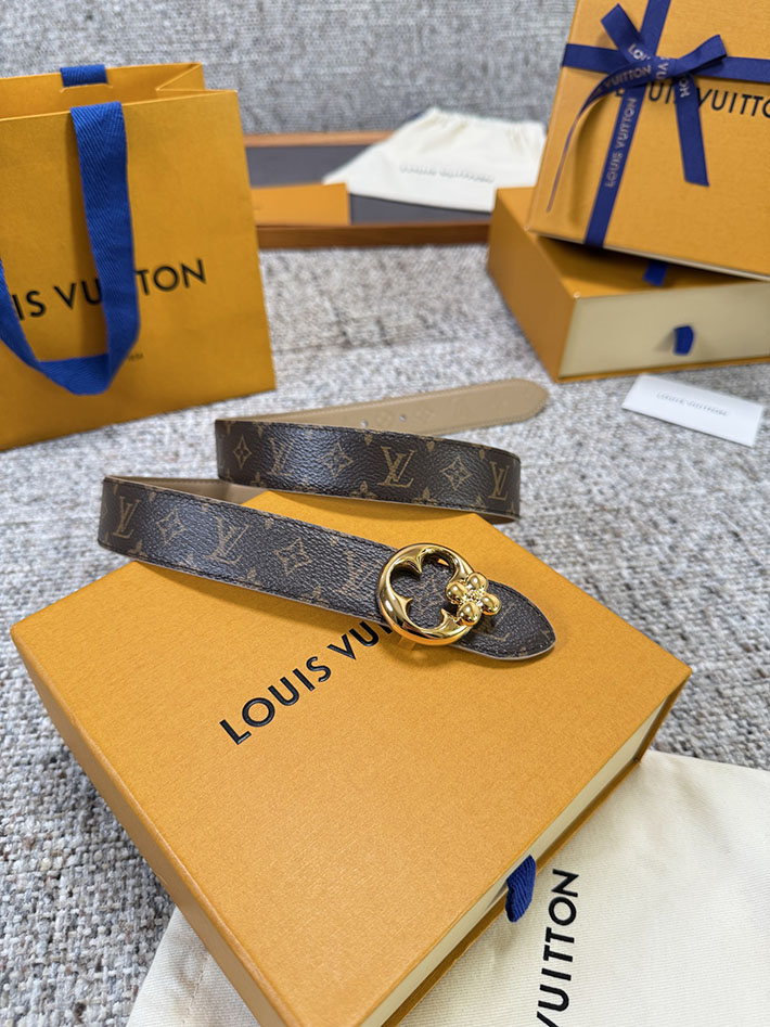 ルイヴィトン アウトレット店舗 LOUIS VUITTON モノグラム FLOWERGRAM ROUND 30MM REVERSIBLE BELT 2701913 ルイヴィトン ベルト 値段 - 画像 (4)