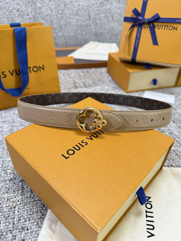 ルイヴィトン アウトレット店舗 LOUIS VUITTON モノグラム FLOWERGRAM ROUND 30MM REVERSIBLE BELT 2701913 ルイヴィトン ベルト 値段 - 画像 (2)