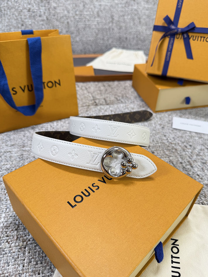 ルイヴィトン アウトレット店舗 LOUIS VUITTON モノグラム FLOWERGRAM ROUND 30MM REVERSIBLE BELT 2701914 ルイヴィトン ベルト モノグラム - 画像 (7)