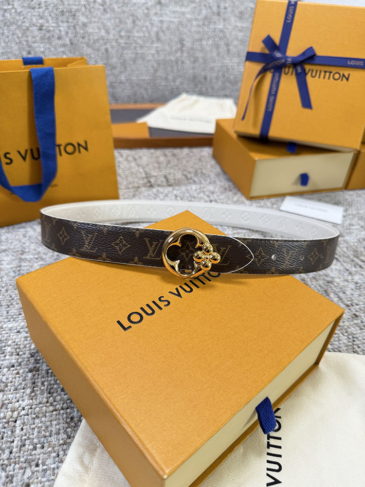 ルイヴィトン アウトレット店舗 LOUIS VUITTON モノグラム FLOWERGRAM ROUND 30MM REVERSIBLE BELT 2701914 ルイヴィトン ベルト モノグラム - 画像 (2)