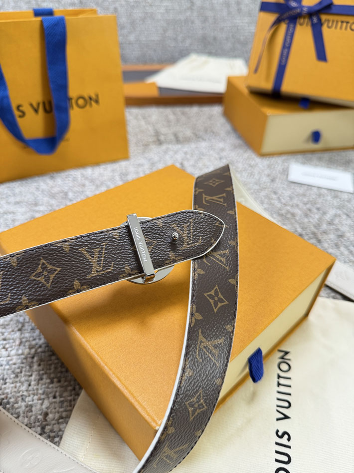 ルイヴィトン アウトレット店舗 LOUIS VUITTON モノグラム FLOWERGRAM ROUND 30MM REVERSIBLE BELT 2701915 ルイヴィトン ベルト 安い - 画像 (4)
