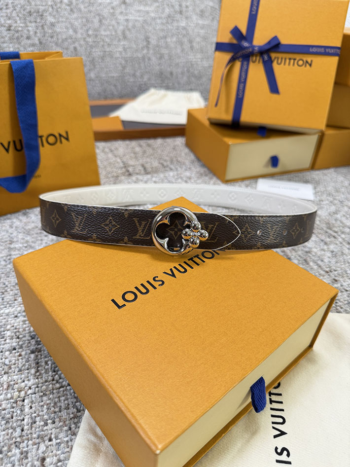 ルイヴィトン アウトレット店舗 LOUIS VUITTON モノグラム FLOWERGRAM ROUND 30MM REVERSIBLE BELT 2701915 ルイヴィトン ベルト 安い - 画像 (3)