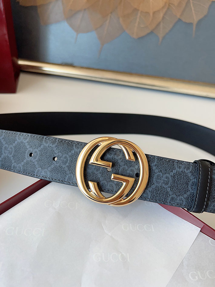 グッチ アウトレット店舗 GUCCI ベルト メンズ GGスプリームキャンバス インターロッキングG バックル 2701925 グッチ メンズ ベルト 激安 - 画像 (3)