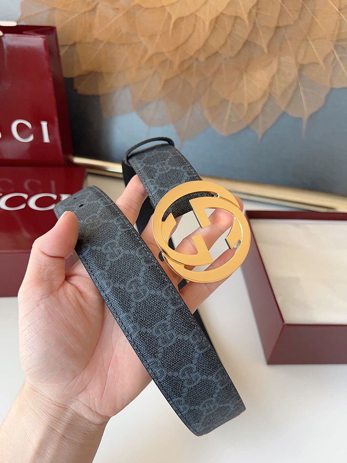 グッチ アウトレット店舗 GUCCI ベルト メンズ GGスプリームキャンバス インターロッキングG バックル 2701927 グッチ ベルト メンズ 人気 - 画像 (5)