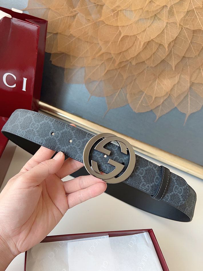 グッチ アウトレット店舗 GUCCI ベルト メンズ GGスプリームキャンバス インターロッキングG バックル 2701928 グッチ ベルト リバーシブル - 画像 (8)