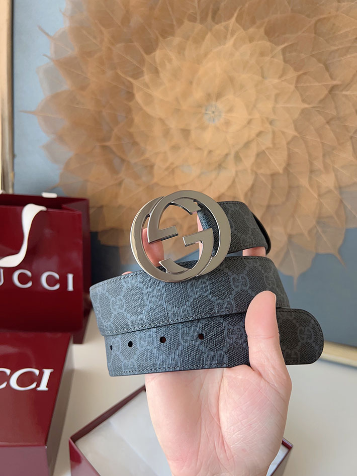 グッチ アウトレット店舗 GUCCI ベルト メンズ GGスプリームキャンバス インターロッキングG バックル 2701928 グッチ ベルト リバーシブル - 画像 (7)