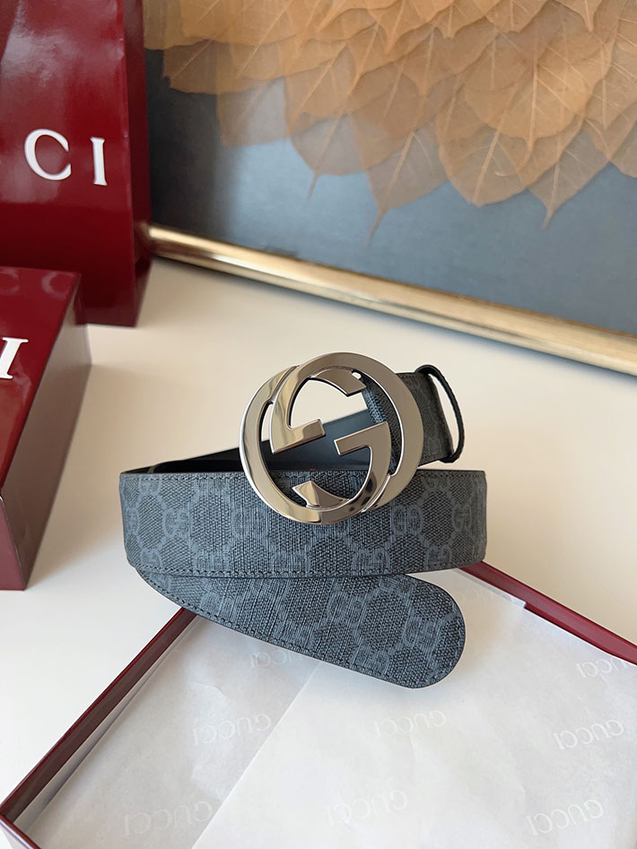 グッチ アウトレット店舗 GUCCI ベルト メンズ GGスプリームキャンバス インターロッキングG バックル 2701928 グッチ ベルト リバーシブル - 画像 (6)