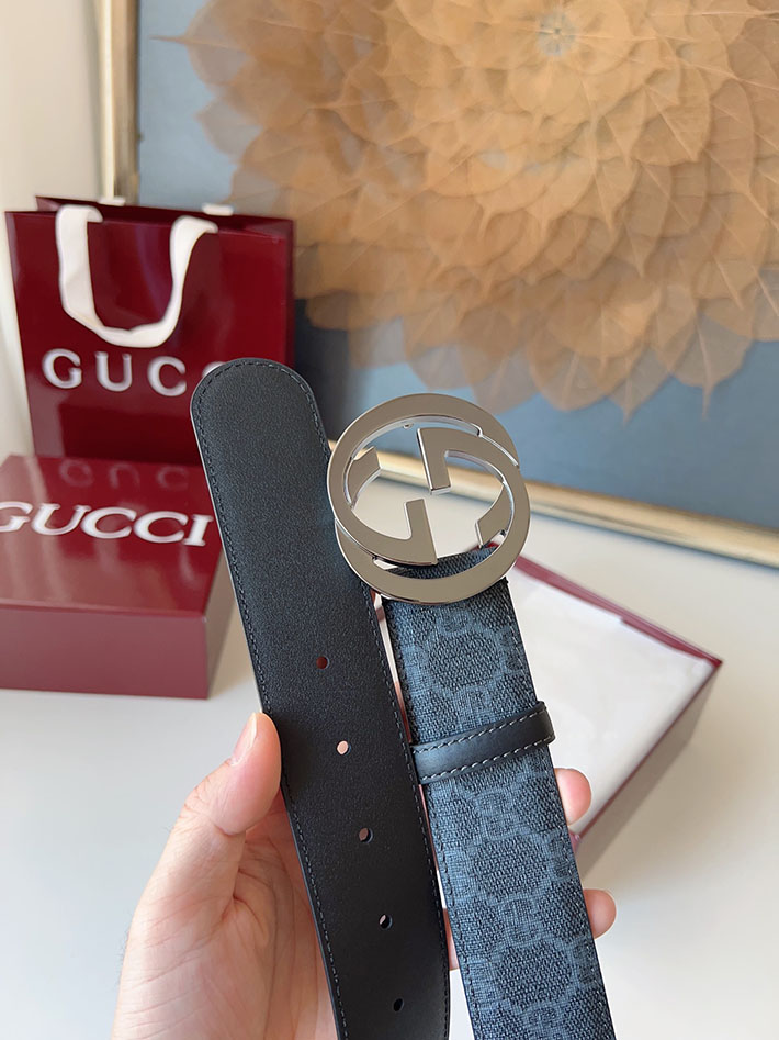 グッチ アウトレット店舗 GUCCI ベルト メンズ GGスプリームキャンバス インターロッキングG バックル 2701928 グッチ ベルト リバーシブル - 画像 (5)