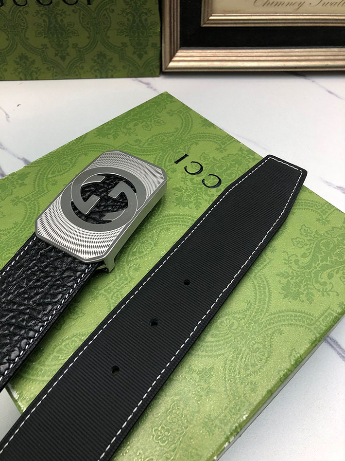 グッチ アウトレット店舗 GUCCI インターロッキング Gバックル リバーシブル メンズ レザー 2701929 グッチ ベルト メンズ アウトレット - 画像 (4)