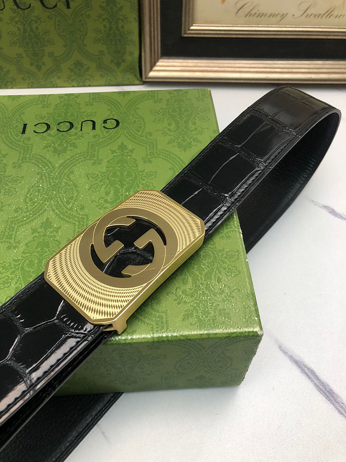 グッチ アウトレット店舗 GUCCI インターロッキング Gバックル リバーシブル メンズ レザー 2701931 グッチ ベルト メンズ ビジネス - 画像 (7)