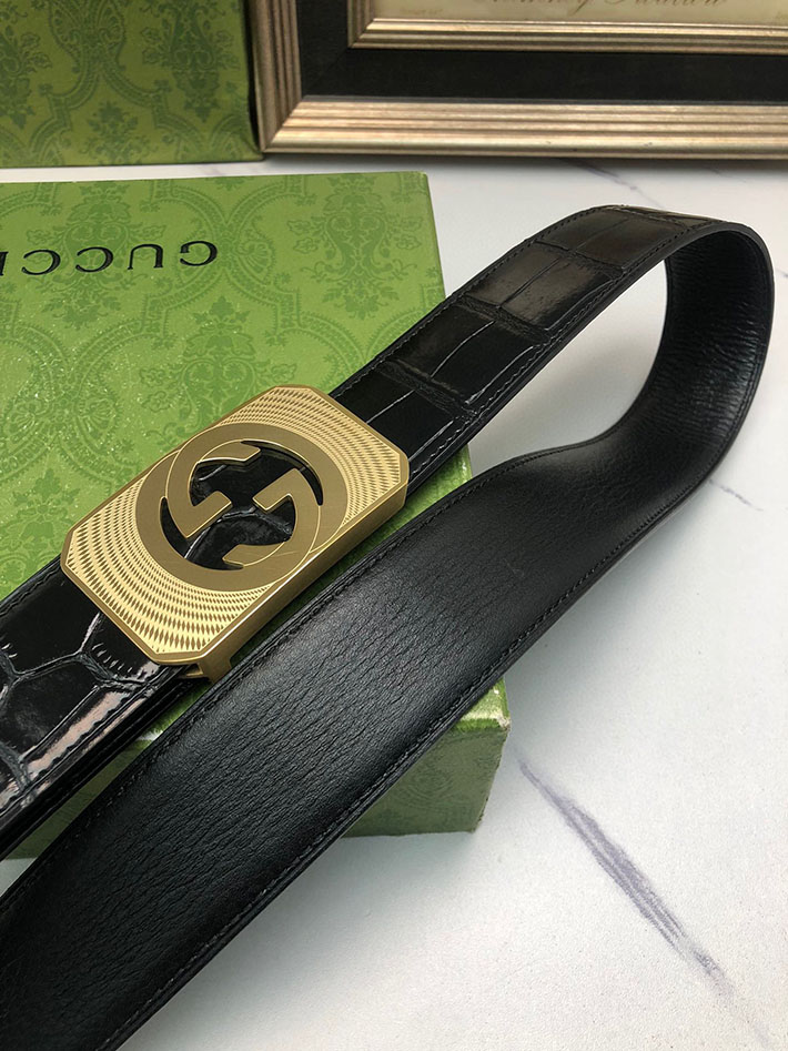 グッチ アウトレット店舗 GUCCI インターロッキング Gバックル リバーシブル メンズ レザー 2701931 グッチ ベルト メンズ ビジネス - 画像 (5)