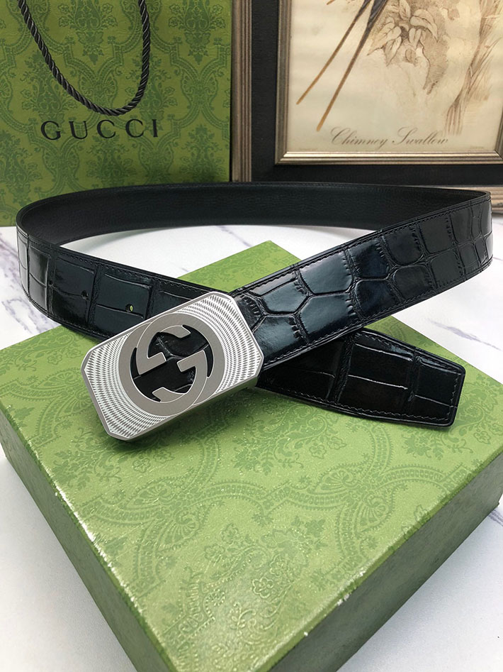 グッチ アウトレット店舗 GUCCI インターロッキング Gバックル リバーシブル メンズ レザー 2701932 グッチ メンズ ベルト 激安 - 画像 (8)