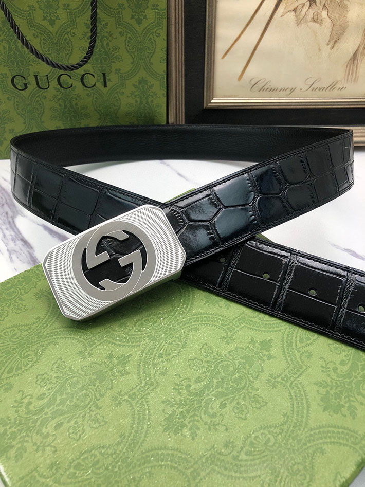 グッチ アウトレット店舗 GUCCI インターロッキング Gバックル リバーシブル メンズ レザー 2701932 グッチ メンズ ベルト 激安 - 画像 (6)