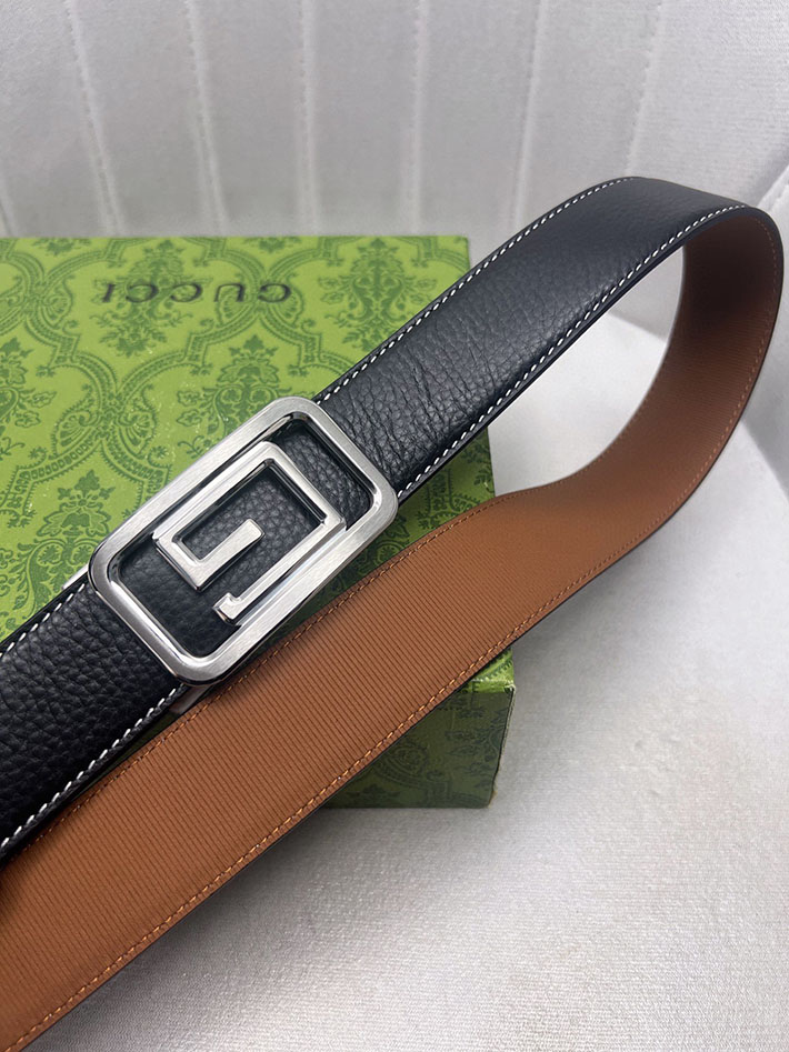グッチ アウトレット店舗 GUCCI インターロッキング Gバックル リバーシブル メンズ レザー 2701934 グッチ ベルト 安い - 画像 (5)