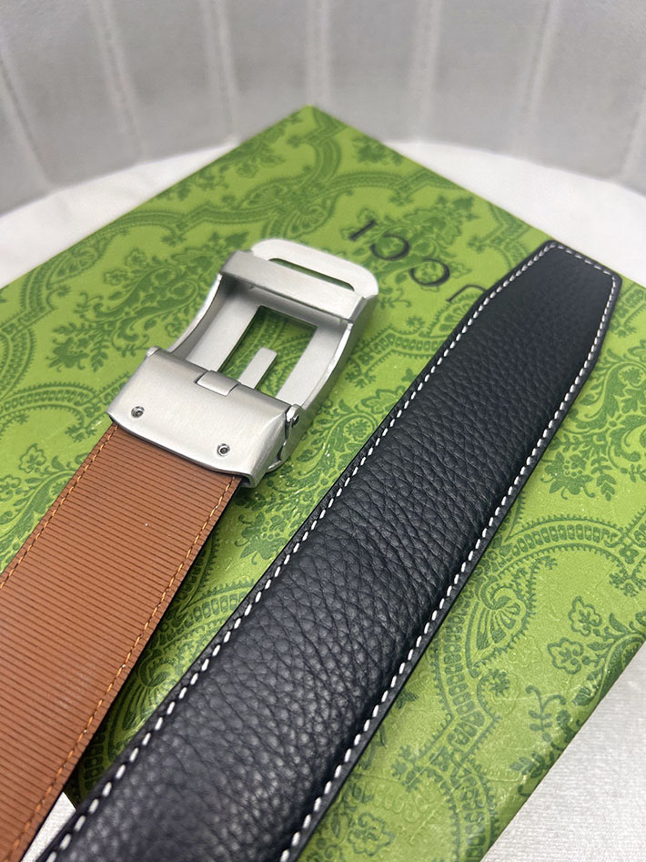 グッチ アウトレット店舗 GUCCI インターロッキング Gバックル リバーシブル メンズ レザー 2701934 グッチ ベルト 安い - 画像 (4)